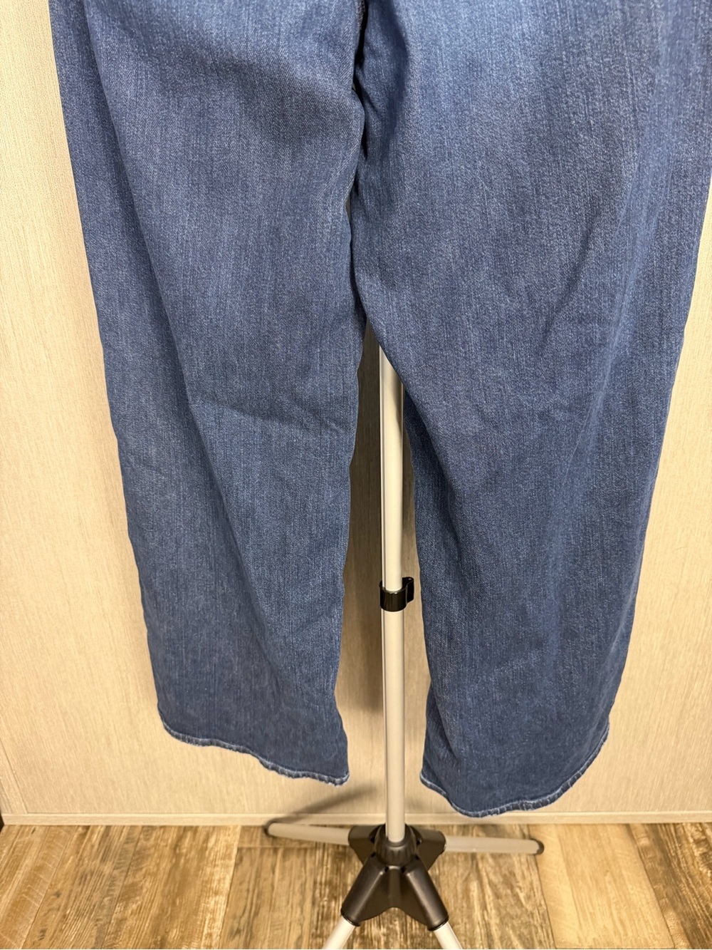American Eagle Women’s Wide Leg Dark Blue Denim Jeans Size 8 Petite - Picture 10 of 12